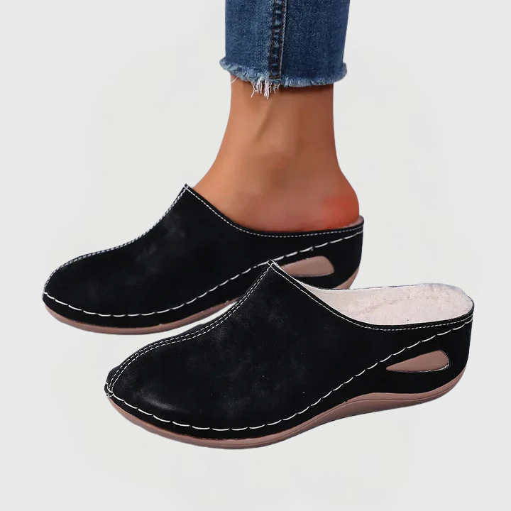 Nora | Cozy Open-Back Slippers 