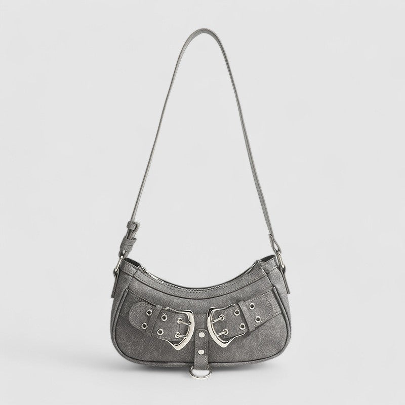 Jayden | Shoulder bag with double silver buckles