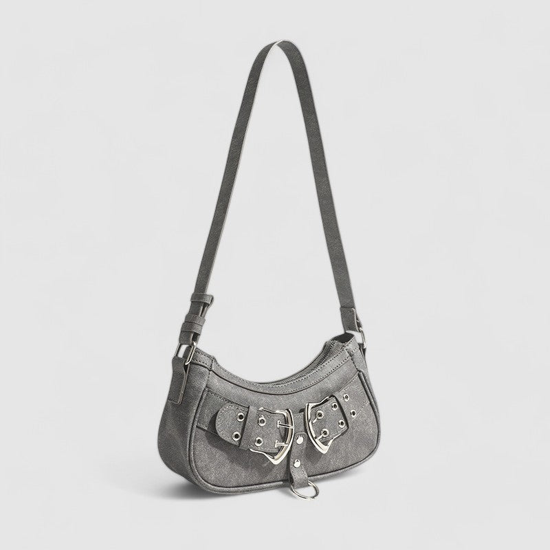 Jayden | Shoulder bag with double silver buckles