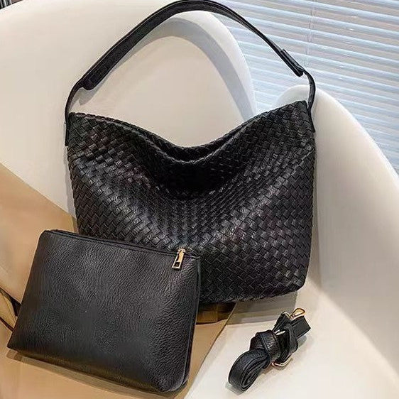 Lanie | Braided Leather Shoulder Bag