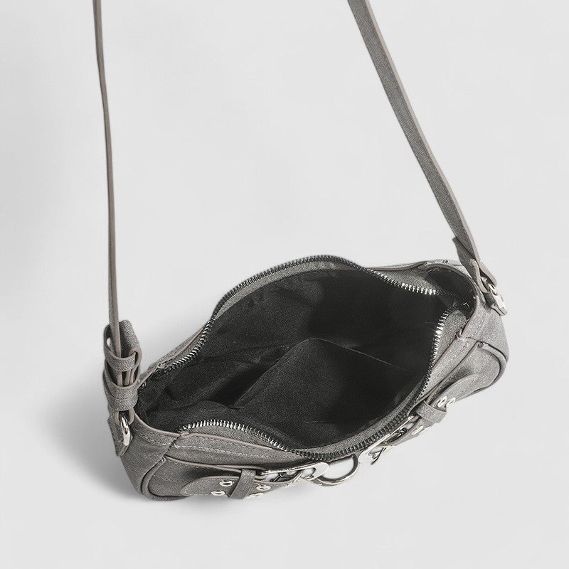 Jayden | Shoulder bag with double silver buckles