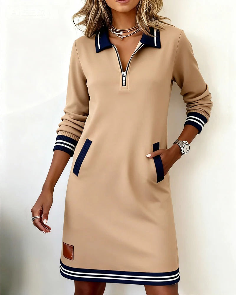 Latavia | Dress with polo collar