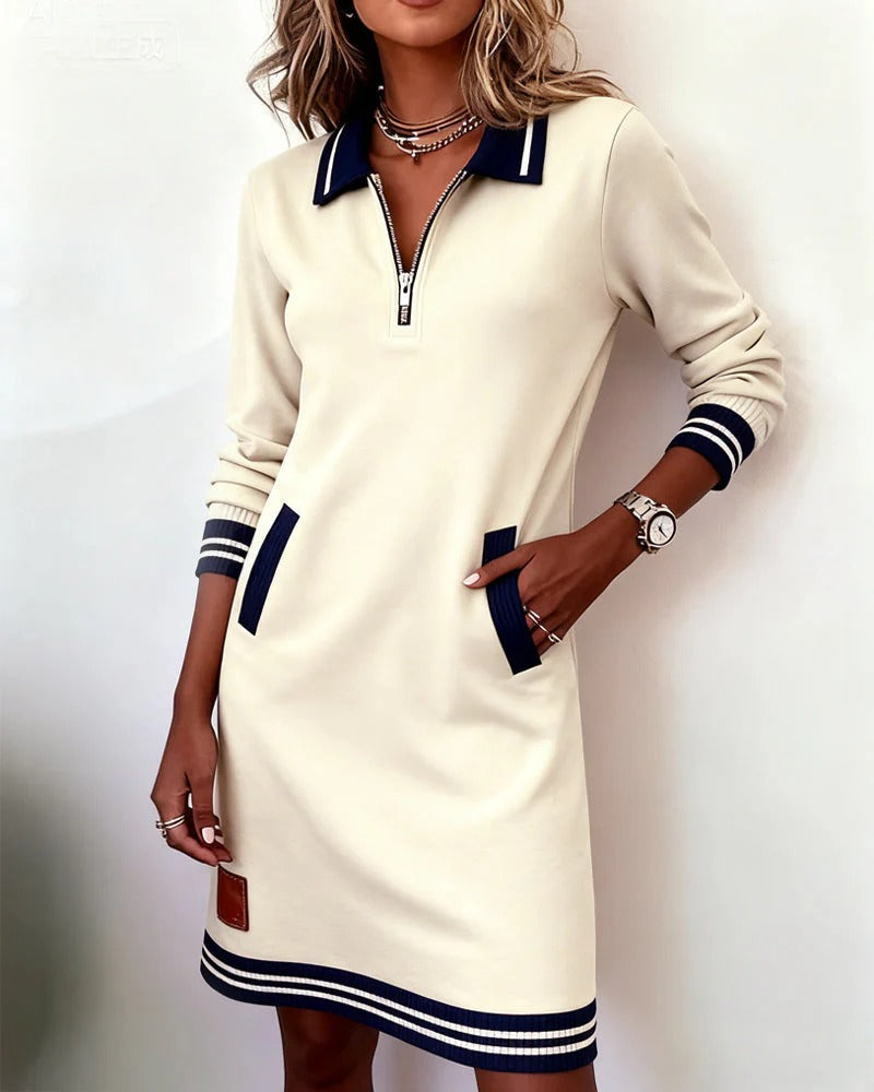 Latavia | Dress with polo collar