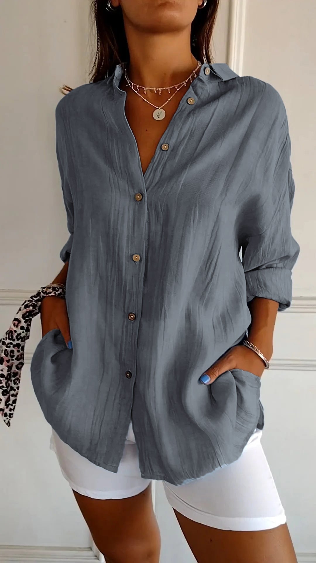 Arin | Shirt with Crinkle Texture