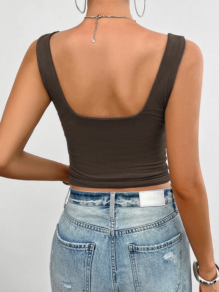 Arya | Tank Top with Ruched Sweetheart Neckline