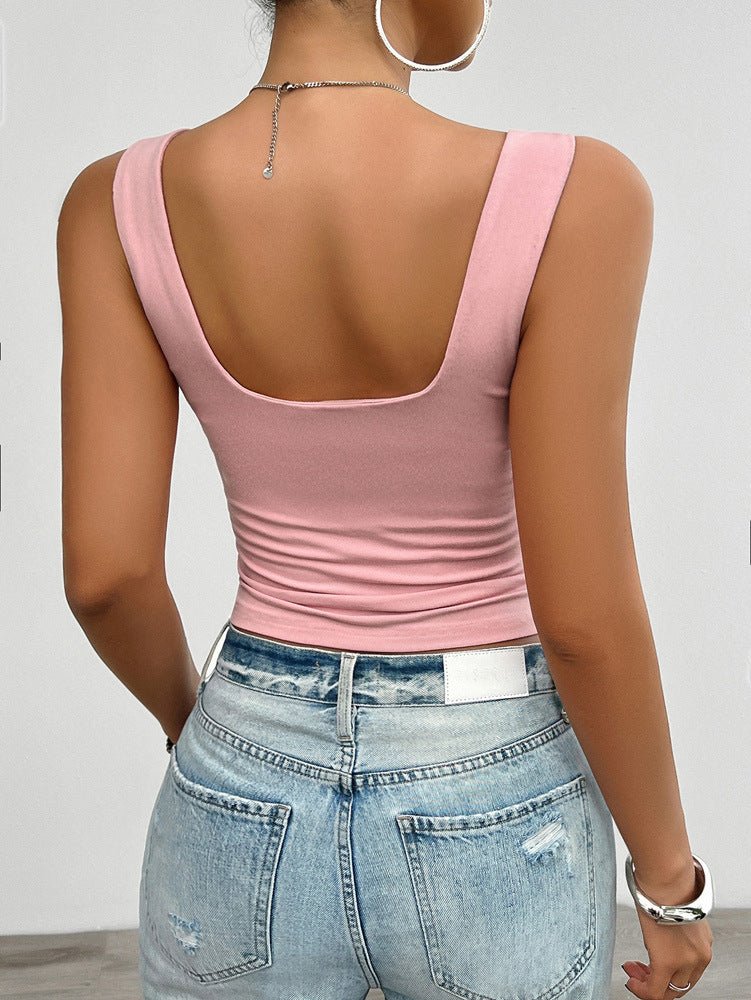 Arya | Tank Top with Ruched Sweetheart Neckline