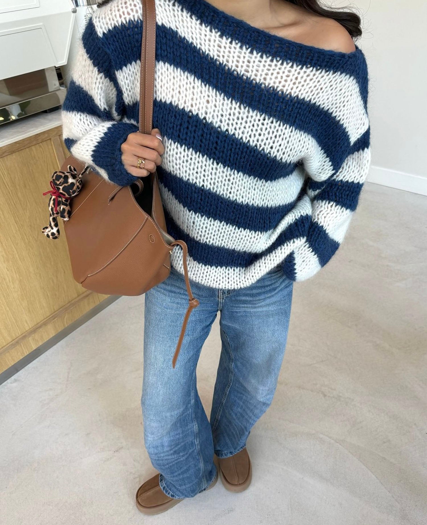 Catherine | Sweater Chunky knit striped design