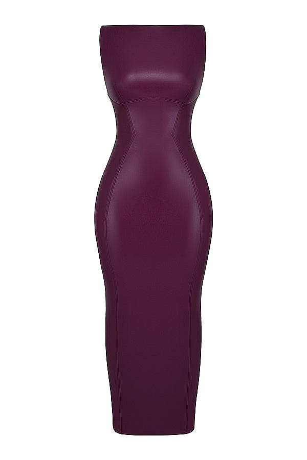 Allysa | Maxi Dress Faux Leather Bodycon