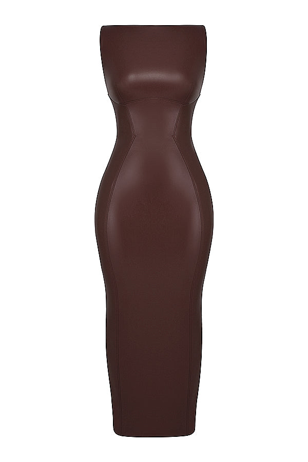 Allysa | Maxi Dress Faux Leather Bodycon