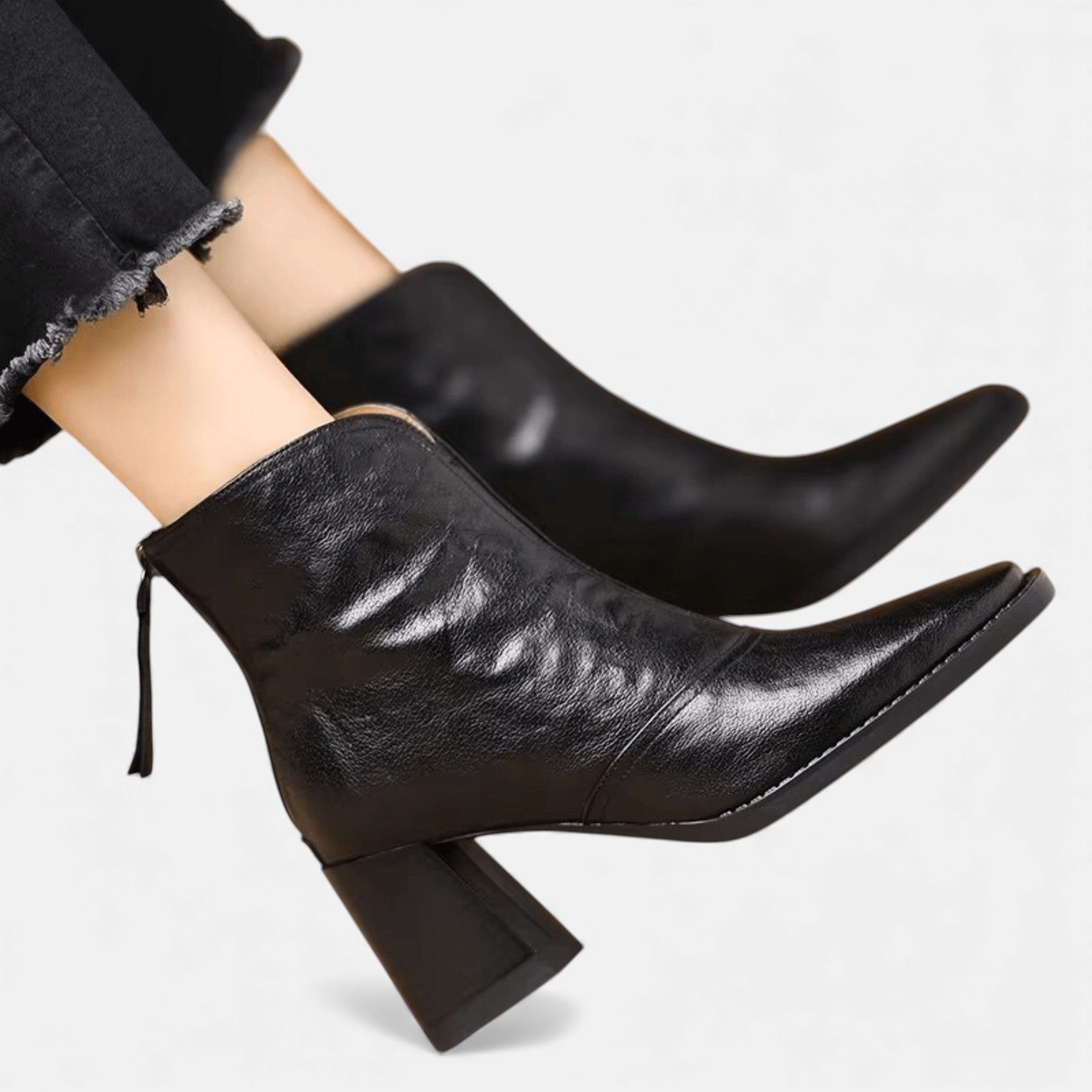 Claudia | Luxury Ankle Boots with Mid Heel 
