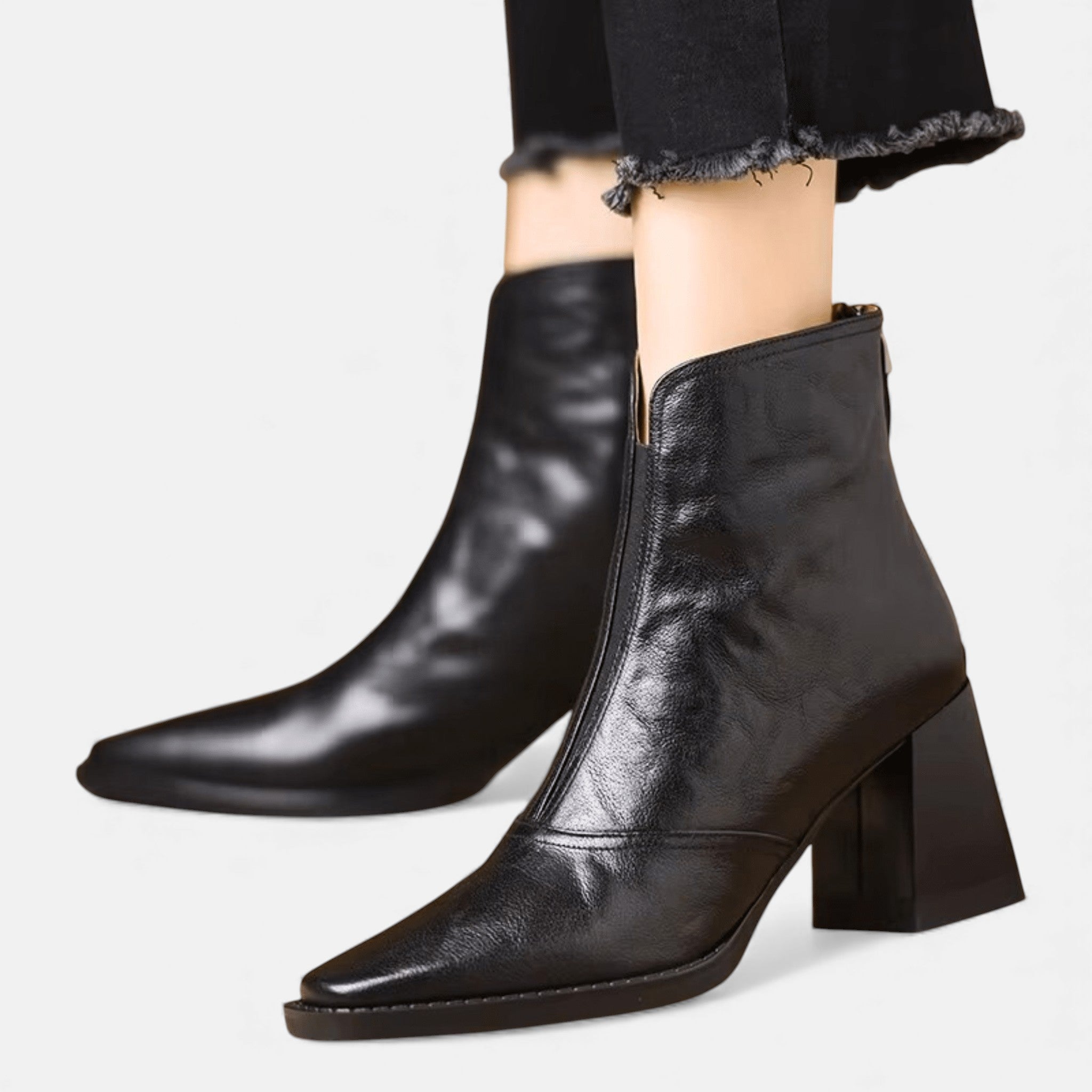 Claudia | Luxury Ankle Boots with Mid Heel 