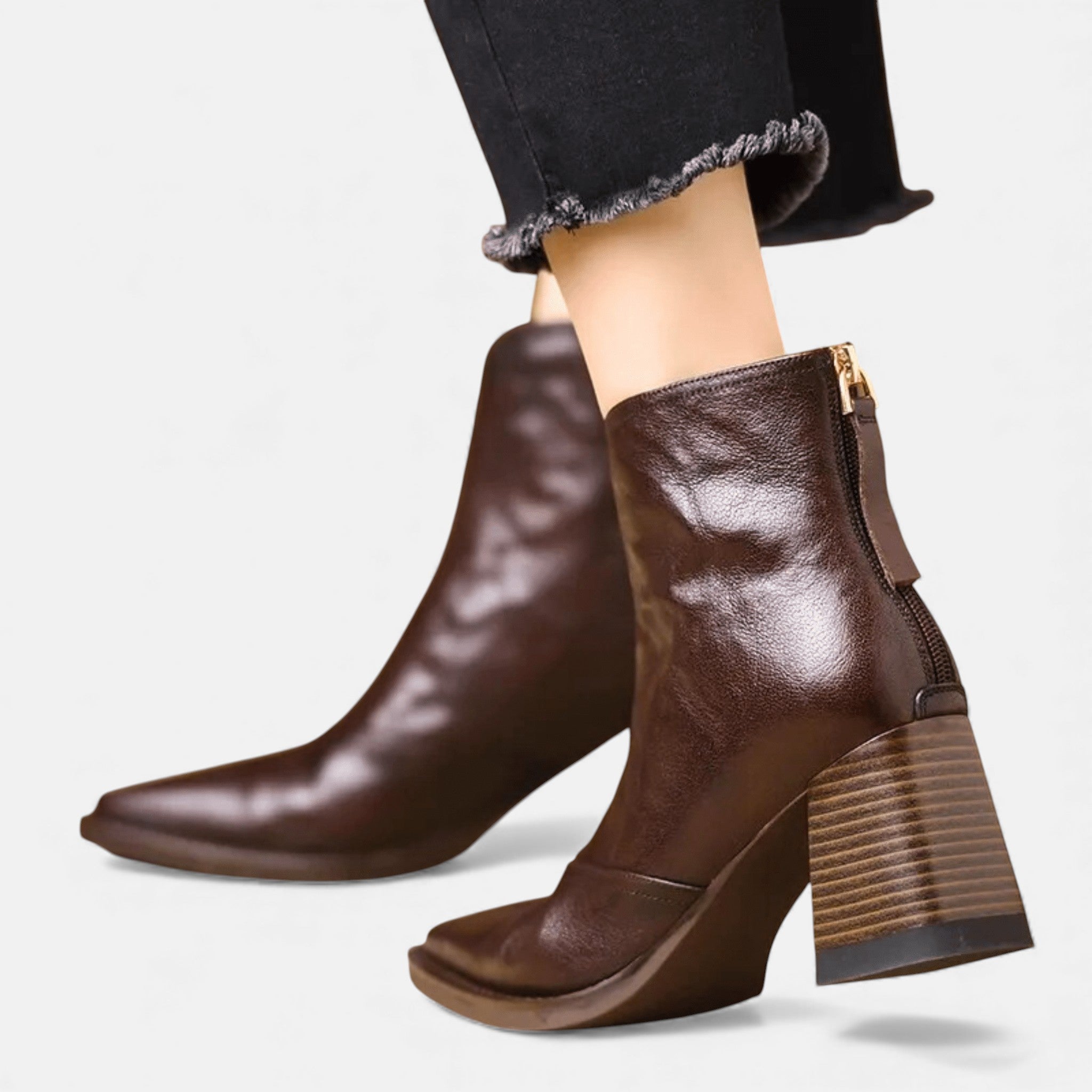 Claudia | Luxury Ankle Boots with Mid Heel 