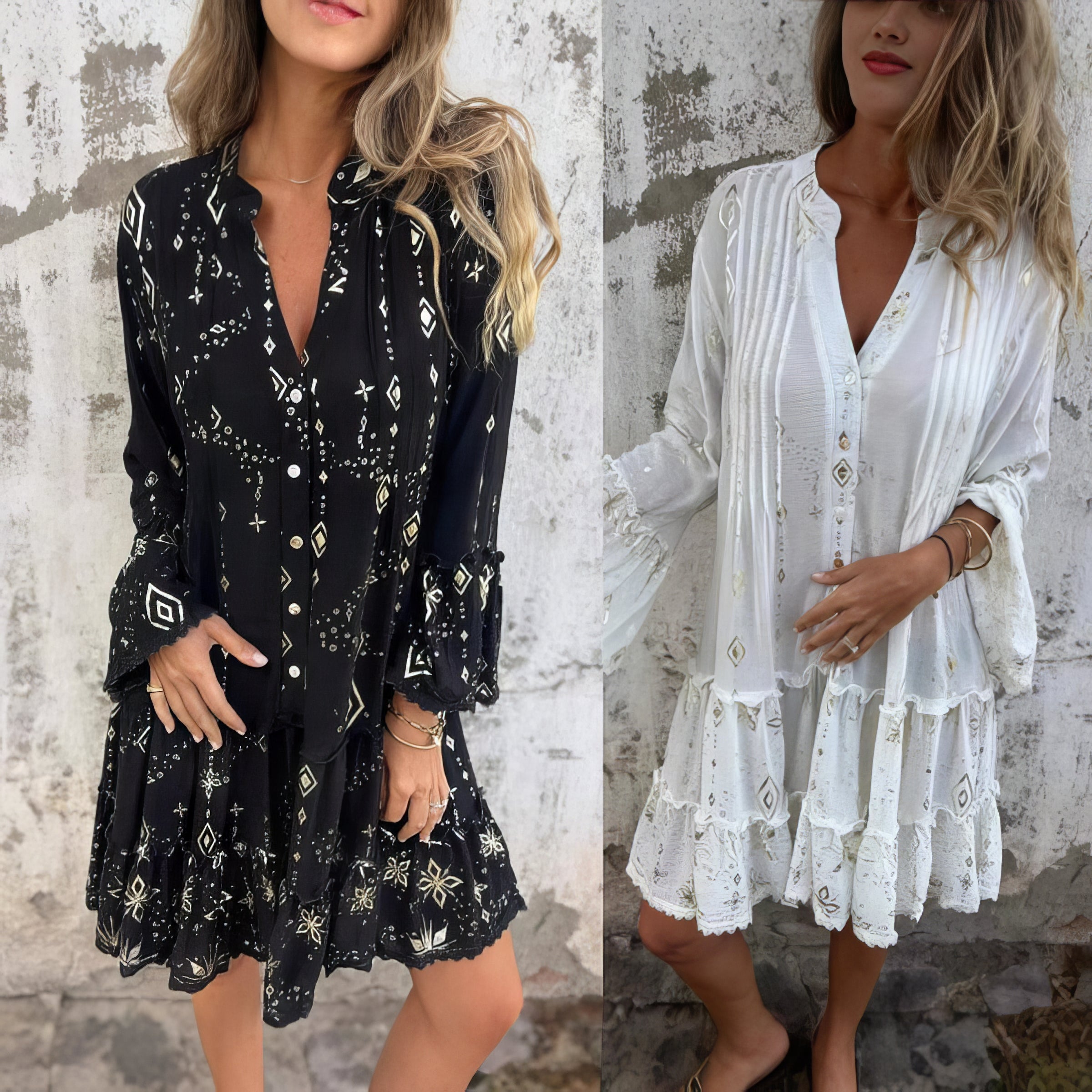 Kara | Boho Button Dress