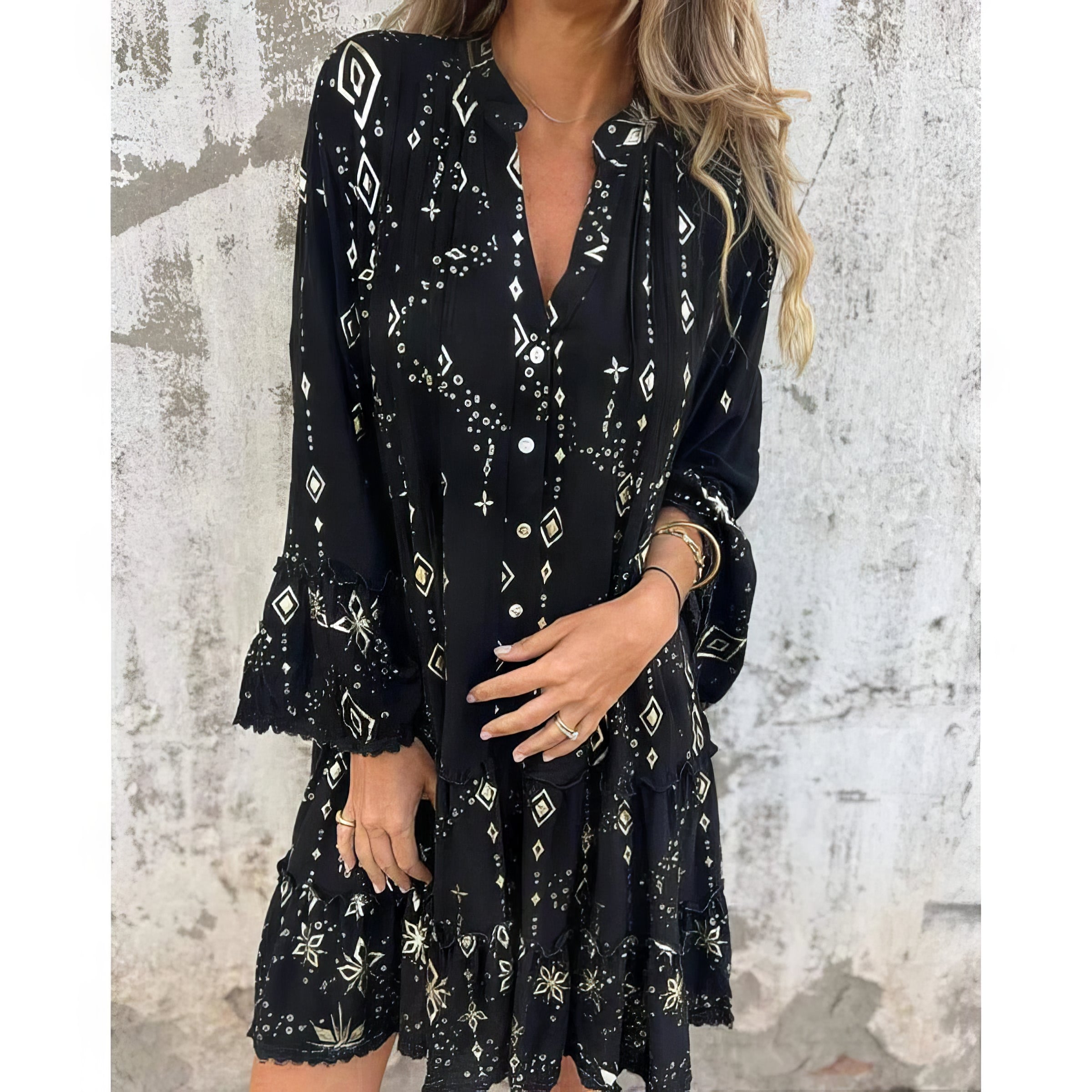 Kara | Boho Button Dress