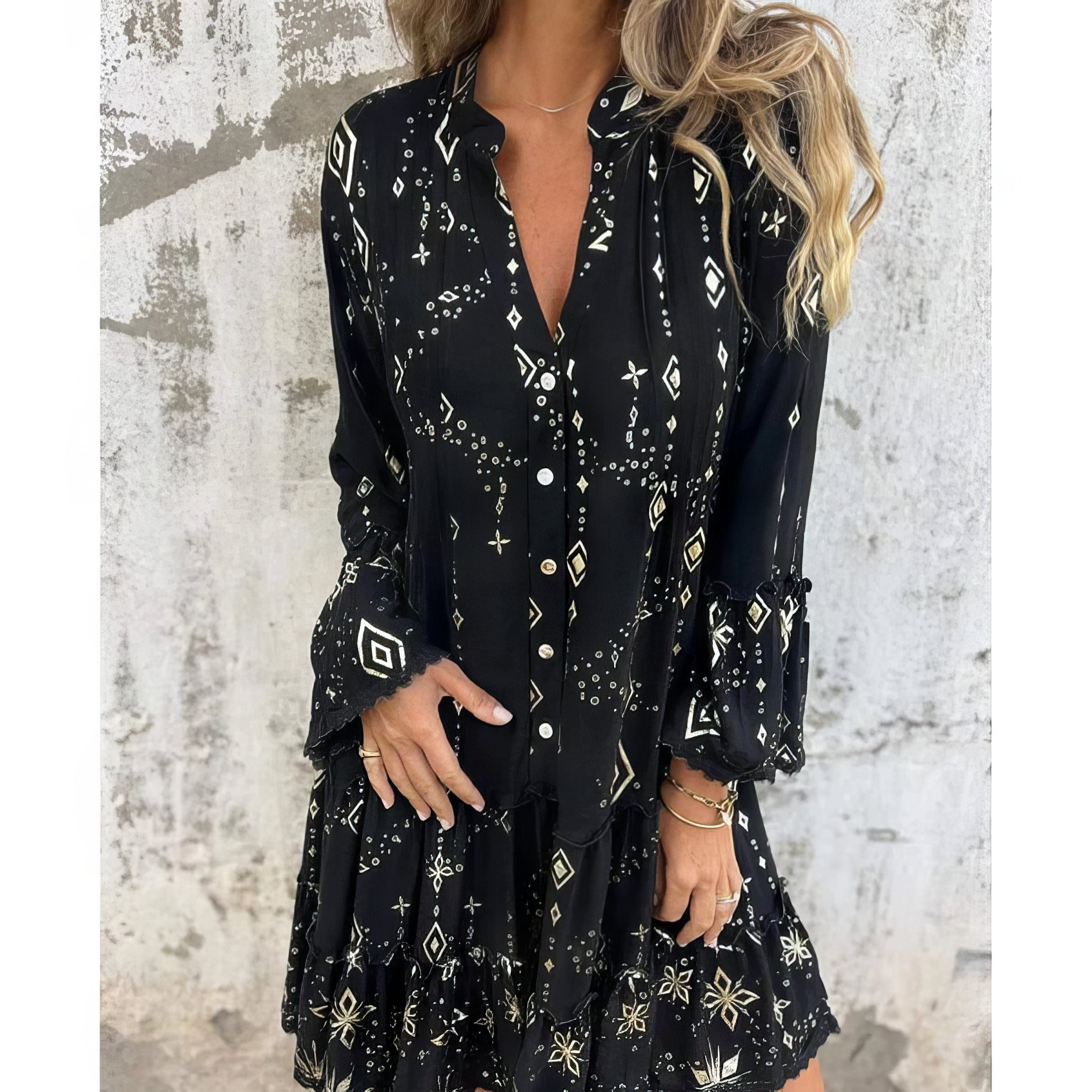 Kara | Boho Button Dress