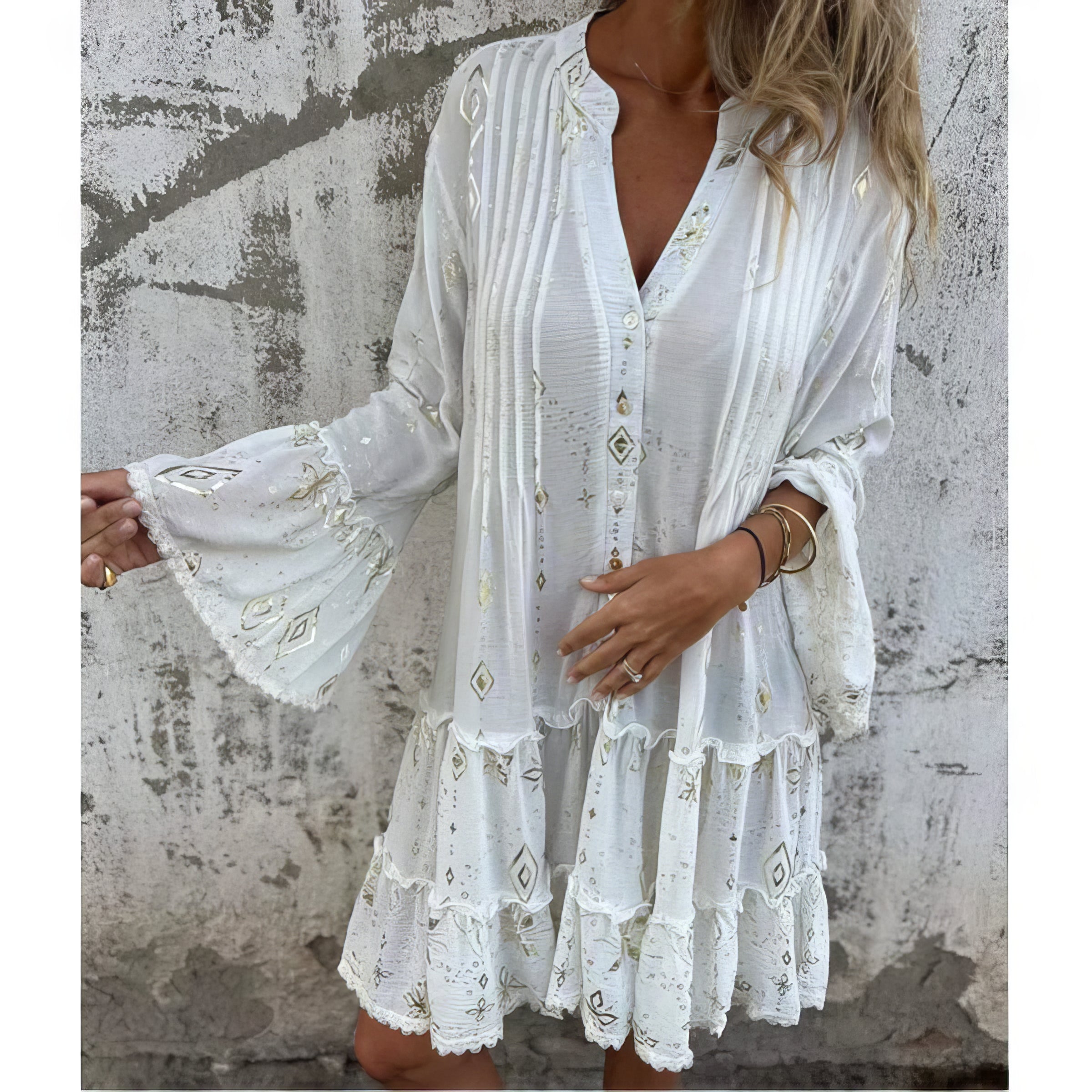 Kara | Boho Button Dress