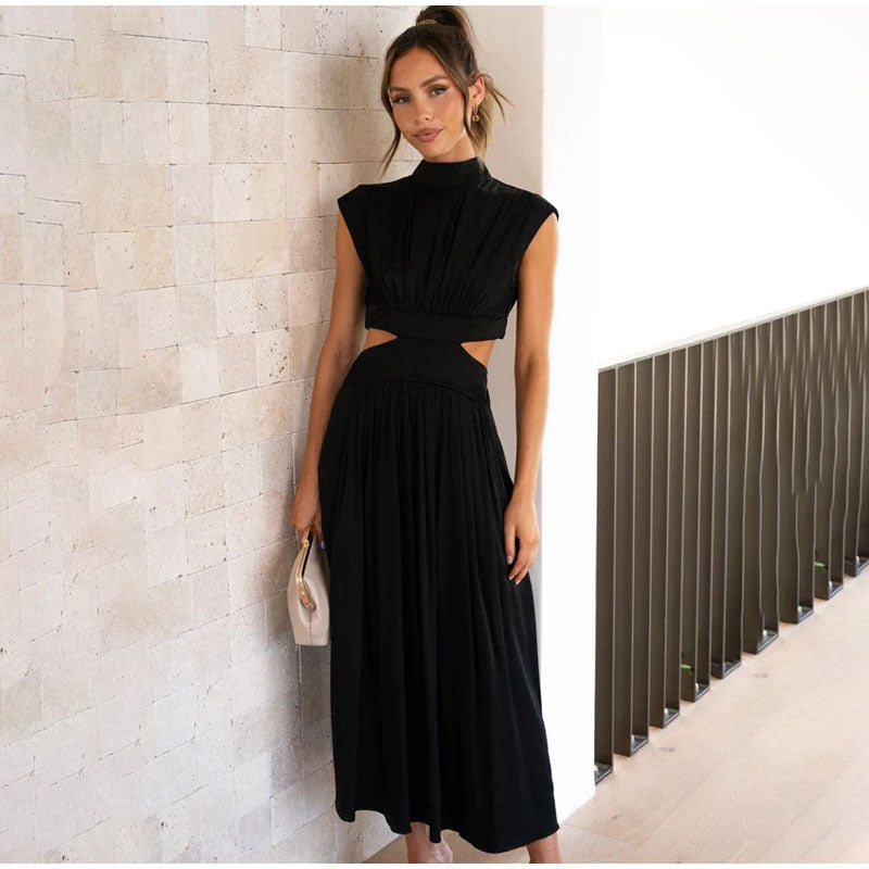 Jazzmine | Dress with Cut-Out Details and Pleated Skirt